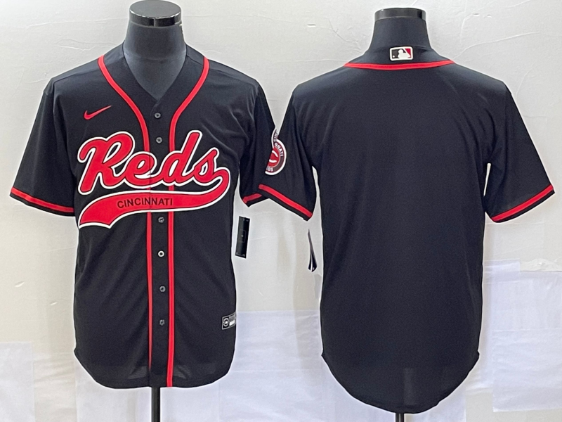 Men's Cincinnati Reds Black Blank Jersey Joint Edition